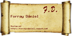 Forray Dániel névjegykártya